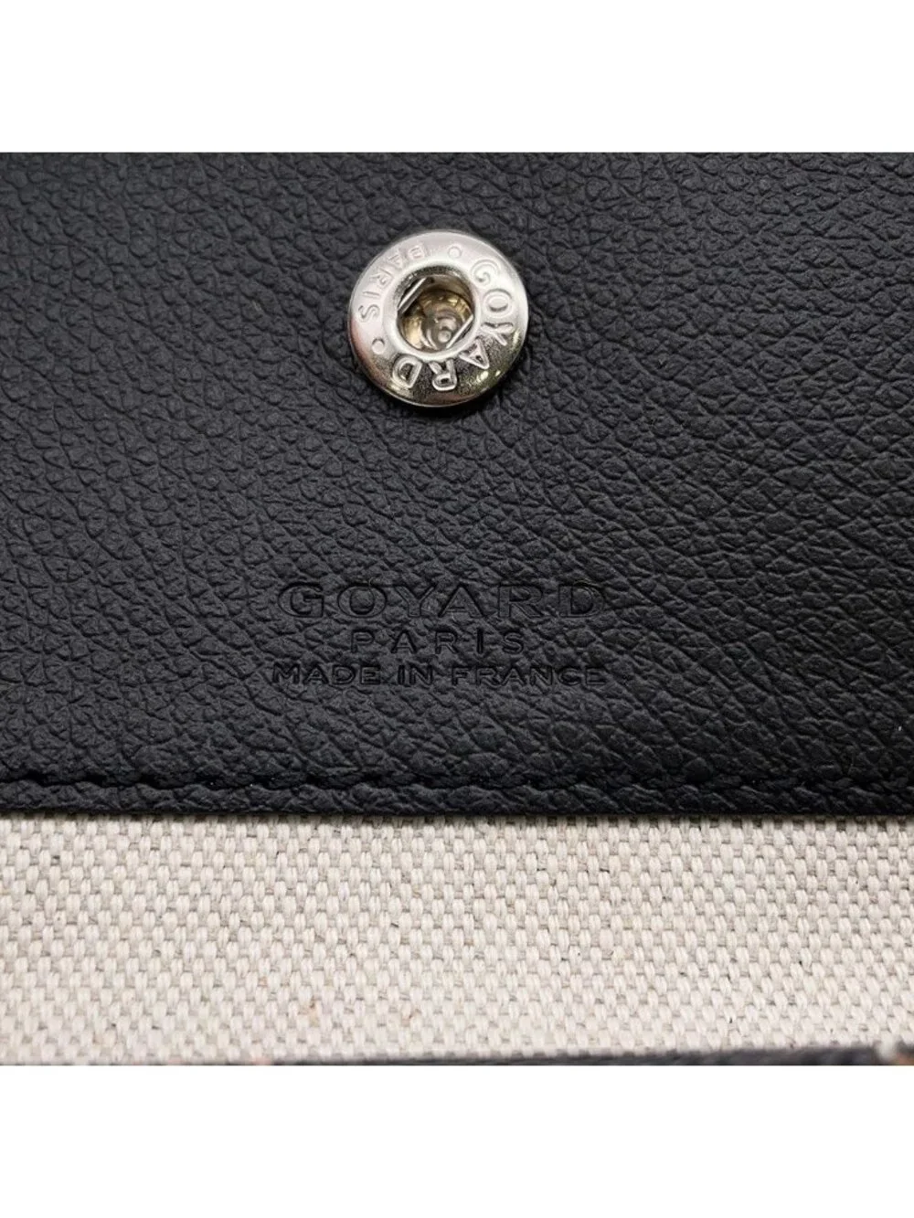 Goyard Tote Saint Louis PM Leather Black Herringbone with Pouch - Picture 6 of 7